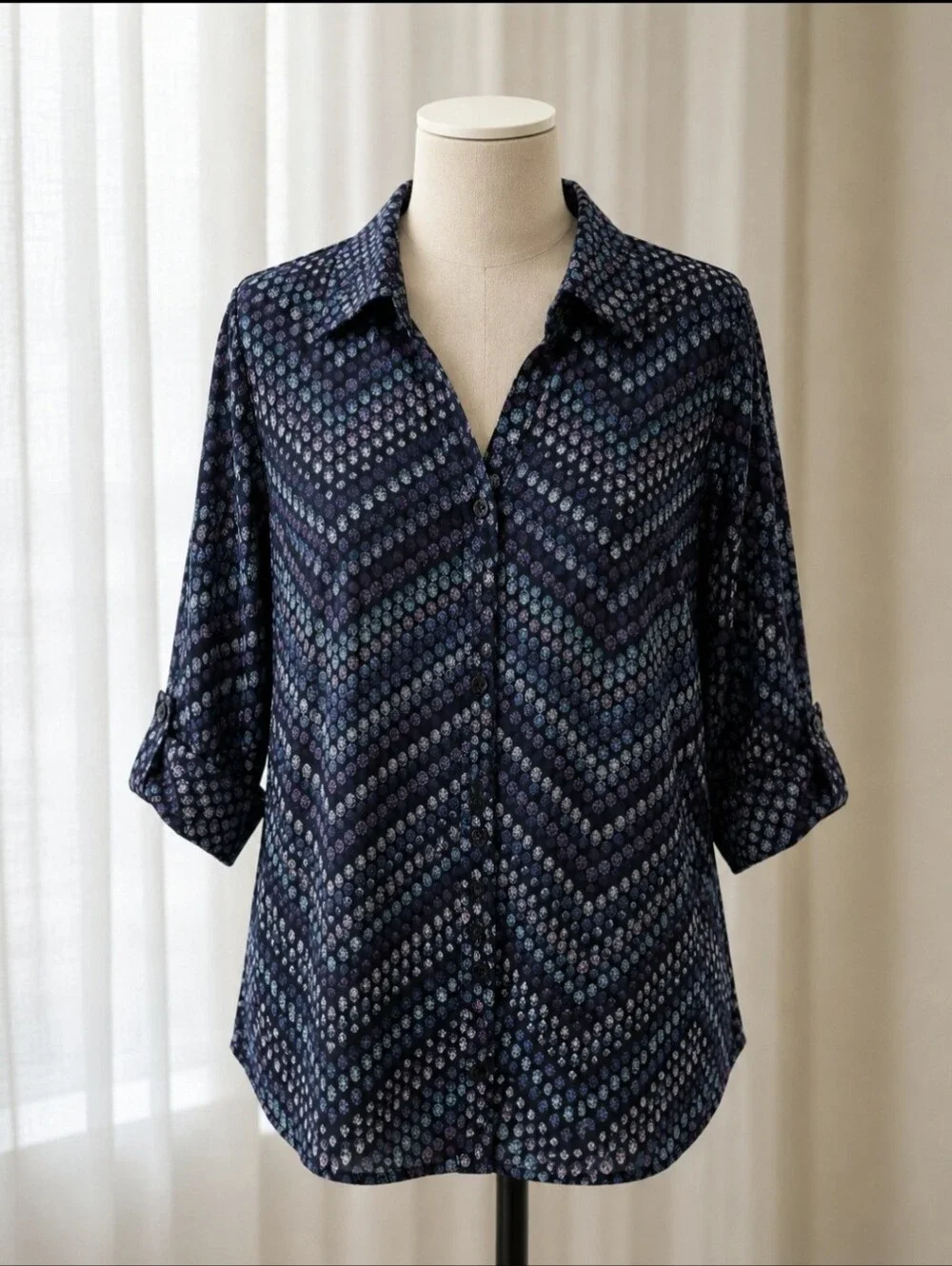 Plus size Button down dress shirt - Picture 1 of 7